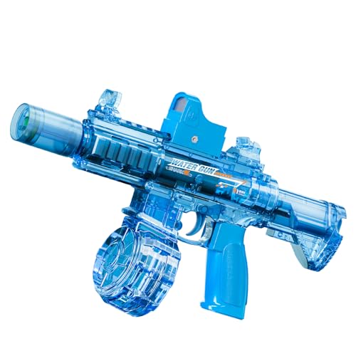 Elektrische Wasserpistole, Automatische Spritzpistolen mit Licht, Wasserpistole Erwachsene und Kinder, Automatische Wasserpistole, Spielzeug Wasserpistole für Pool Garten Strand (Blau) von Eznaobo