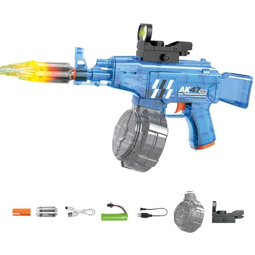 Wasserpistole Elektrisch, Wasserpistole Erwachsene und Kinder, Automatische Wasserpistole mit Licht, Spielzeug Wasserpistole Große Kapazität 450cc für Schwimmbad, Strand, Garten (Blau) von Eznaobo