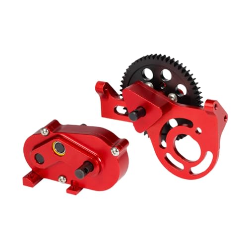 F Fityle 1/10 RC Model Car Car RC Auto Ersatz DIY Modifikation vordere Metallgetriebe RC Getriebe vorne hinten für Zubehör Upgrade, Rot von F Fityle