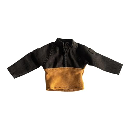 F Fityle 1/12 Langarm-Sweatshirt, lässige Mode, stilvolle Cosplay-Retro-Trendkleidung, Anzug für 6-Zoll-männliche Figuren, Zubehör von F Fityle