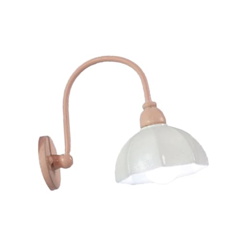F Fityle 1/12 Puppenhaus Miniatur Wandleuchten LED Wandlampe Mini Spielzeug Puppenhaus Zubehör für Schlafzimmer Haus Wohnzimmer Mikrolandschaft, Weiß von F Fityle