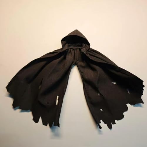 F Fityle 1/12 Skala Actionfigur Kleidung Figur Accessoires Cape mit Hut Dress Up Mini Stoffpuppenkostüm für 6 männliche Frau, Schwarz F Fityle 1/12 Skala Actionfigur Kleidung Figur Accessoires Cape mit Hut Dress Up Mini Stoffpuppenkostüm für 6 männliche Frau, Schwarz von F Fityle