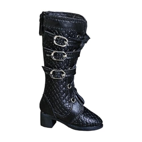 F Fityle 1/4 BJD Doll Schuhe Stiefel Klassiker spitzer Zehen weiblich 1/4 Sacle 18 Zoll DIY Coole Trendige Schwarze Mädchen Puppenzubehör High Heels von F Fityle