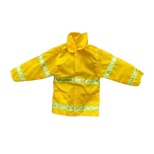 F Fityle 1/6 Feuerwehrmann-Mantel, Feuerwehrjacke, Cosplay, modisch, Retro, stilvoll, Uniform, Oberteil, Verkleidung für 12-Zoll-Actionfiguren, Zubehör F Fityle 1/6 Feuerwehrmann-Mantel, Feuerwehrjacke, Cosplay, modisch, Retro, stilvoll, Uniform, Oberteil, Verkleidung für 12-Zoll-Actionfiguren, Zubehör von F Fityle