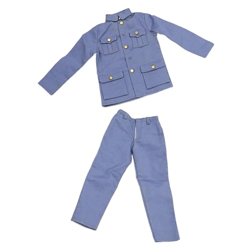 F Fityle 1/6-Kleidung mit Hose, langärmeliger modischer Uniformanzug, handgefertigte Puppenkleidung für 12-Zoll-Anziehfigurenzubehör von F Fityle