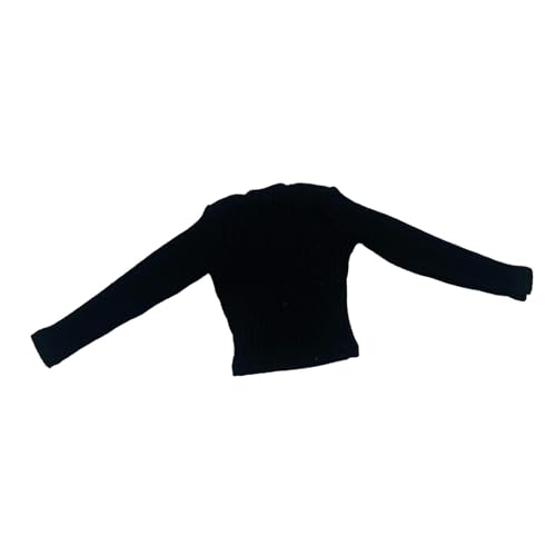 F Fityle 1/6 Langarm Tops Miniatur Casual Tops Stylish Mode Action Figur Kleidung Kleidung für 12 "Frauen Actionfiguren, Schwarz von F Fityle