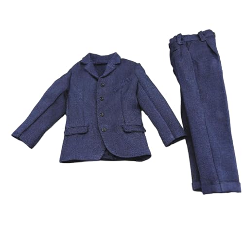 F Fityle 1/6 männliche Figur Kleidung Action-Figuren Kleidung Jacke Hosen Handgemachte Mode Voller Anzug für 12 Zoll Männliche Figuren Zubehör, Dunkelblau von F Fityle