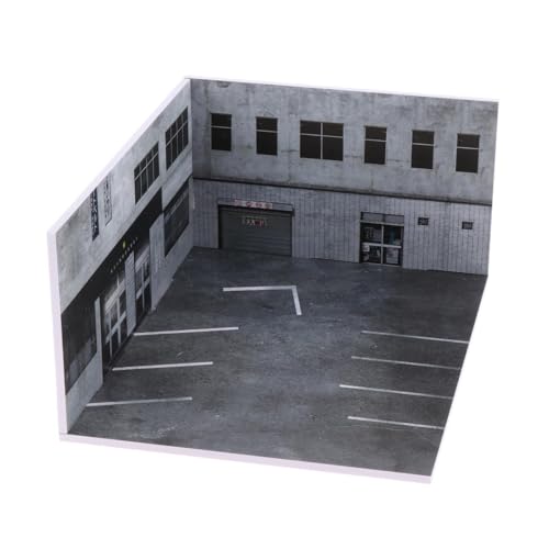 F Fityle 1/64 Modellauto-Vitrine, Diorama, dekorativ, realistisch, für Sammler, Heimdekoration, Parkplatz, Fahrzeugmodell-Ausstellungsstand von F Fityle
