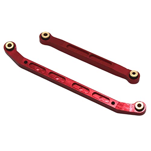 F Fityle 1 Satz Aluminiumlegierung 1:18 RC Lenkstange Spurstangen Hochspannglied, RC Crawler Auto Spurstange Kit für 1/18 Upgrades Crawler, Rot von F Fityle