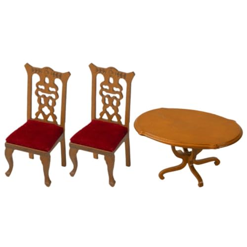 F Fityle 1:12 Puppenhaus Miniatur Esstisch Holz Möbel Set für Kinder, Walnussfarbe F Fityle 1:12 Puppenhaus Miniatur Esstisch Holz Möbel Set für Kinder, Walnussfarbe von F Fityle
