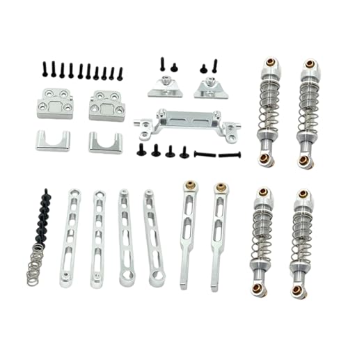 F Fityle 1:12 RC-Auto-Ersatzteilsatz, vorderer und hinterer Stoßdämpfer, Metall-Ersatz-Befestigungskomponenten für MN82Pro-Modell-LKW, DIY-RC-Auto, Silber F Fityle 1:12 RC-Auto-Ersatzteilsatz, vorderer und hinterer Stoßdämpfer, Metall-Ersatz-Befestigungskomponenten für MN82Pro-Modell-LKW, DIY-RC-Auto, Silber von F Fityle