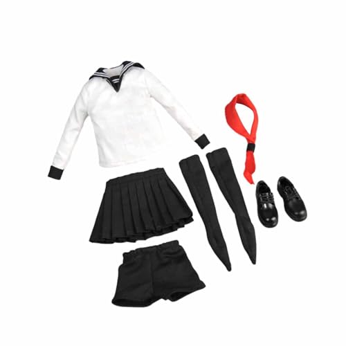 F Fityle 1:6 Mädchen Uniform Anzug Damen Kleidung Rock Stilvolle Mode Kostüm Cosplay für 12 Zoll BJD Puppe Weibliche Figuren Dress Up körper von F Fityle