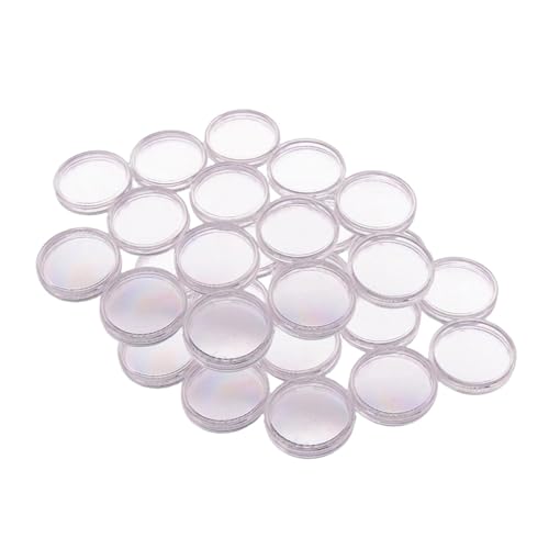F Fityle 100 Stücke klare Münzkapseln Münzhalter 20 mm, Beschützer transparenter robuster Organisator Silber Dollar Case Münzbehälter von F Fityle