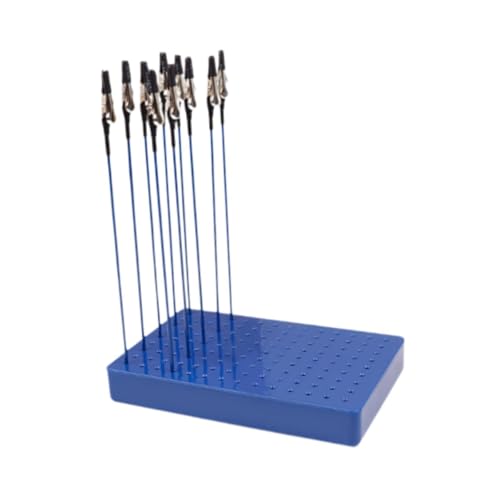 F Fityle 10pcs Clip Sticks Malständer Basis Klemmhalter Malständer Basishalter für kleine Kartenmodellteile, Blau 10 Clips von F Fityle