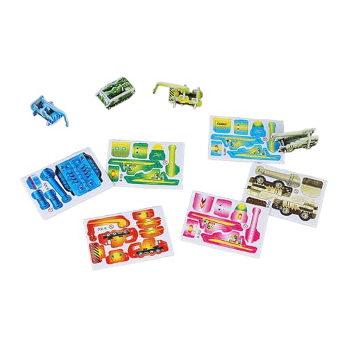 F Fityle 10x lustige 3D-Puzzles Lernspielzeug Kunsthandwerk Kreative einzigartige Geschenke Montessori-Spielzeug für Geburtstagsgeschenk Kinder Jungen Mädchen, Panzer von F Fityle