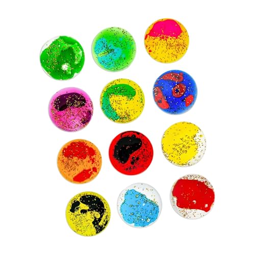 F Fityle 12 Stücke sensorisches weiches Gel flüssiges Spielzeug beruhigen Spielzeug Klassenzimmer Preise Reisegeschenke Flüssige Bewegungspoten für Teenager , Kreis von F Fityle