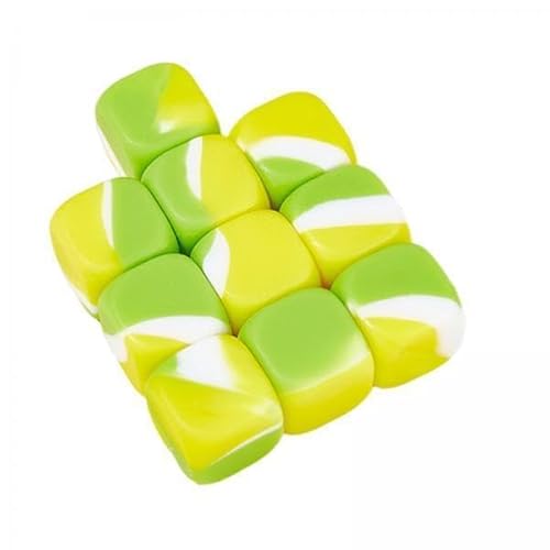 F Fityle 2X 10 Stück 16 Mm Blanko Würfel, Lernspielzeug, DIY Würfel, Abgerundeter Blanko Zur Individuellen Herstellung, DIY Aufkleber, Brettspiele von F Fityle