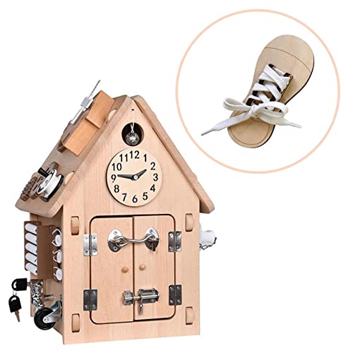 F Fityle 2X Busy Board DIY Zubehör Motorik Holzhandwerk Spielzeug Lernaktivitäten Sensorisches Spielzeug Activity für Vorschulkinder von F Fityle