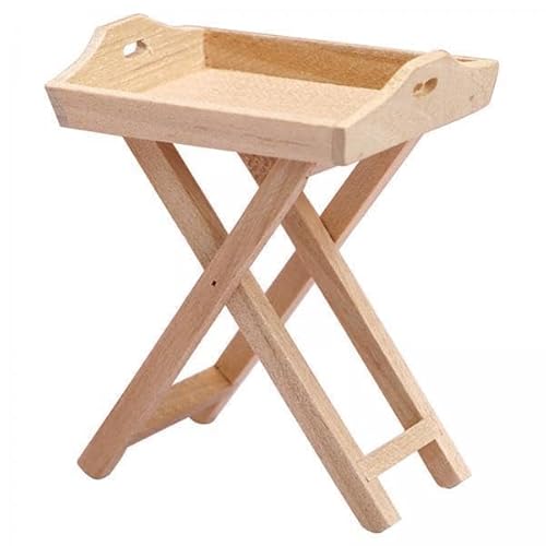 F Fityle 2X Holz Beistelltisch 1:12 ACCS Play Requisiten Dekoration Mini Puppenhaus Tablett Halterung Obstteller Speiseteller für 3 6 Jahre Alte Kinder von F Fityle