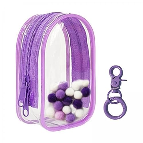 F Fityle 2X Transparente Figuren Präsentationstasche mit Schlüsselanhänger, Transparente PVC Puppen Präsentationstasche, Kleine Puppen Aufbewahrungstasche, Min von F Fityle