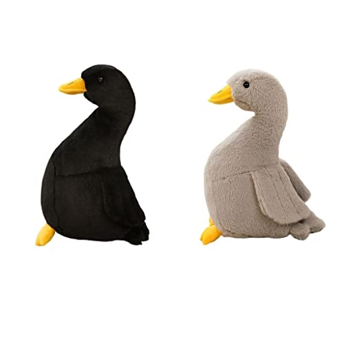 F Fityle 2er Set Kuscheltier Ente für Kinderzimmer Dekoration, 30 cm Grau 30 cm Schwarz F Fityle 2er Set Kuscheltier Ente für Kinderzimmer Dekoration, 30 cm Grau 30 cm Schwarz von F Fityle