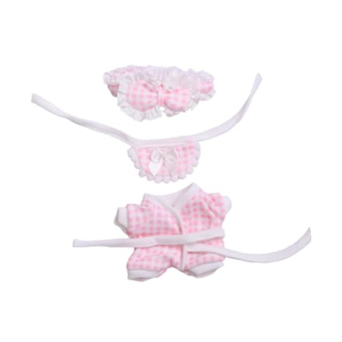 F Fityle 3-teiliges Puppen-Pyjama und Lätzchen-Stirnband-Outfits, handgefertigte Kleidung für 17-cm-Puppen, Geburtstagsgeschenke, Neujahrsgeschenke, Rosa F Fityle 3-teiliges Puppen-Pyjama und Lätzchen-Stirnband-Outfits, handgefertigte Kleidung für 17-cm-Puppen, Geburtstagsgeschenke, Neujahrsgeschenke, Rosa von F Fityle