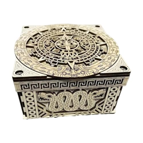 F Fityle 3D -Holz -Puzzle Aufbewahrung Box Schreibtisch Dekor DIY Assembly Crafts Holzmodell Kit Schatzkiste für Teenager Erwachsene Kinder Alter 14+ von F Fityle