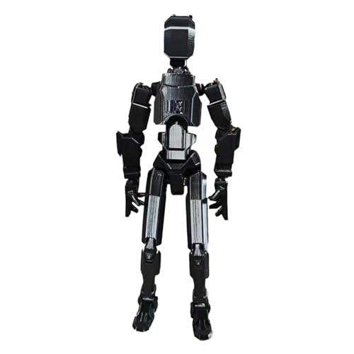 F Fityle 3D-gedruckte Actionfigur, Roboter-Dummies, Actionfiguren, männlicher Körper, Gelenke, Körper, männliche Actionfigur zur Anzeige von, Schwarz von F Fityle