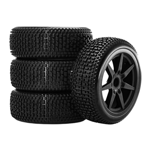 F Fityle 4 Stück RC-Car-Räder und -Reifen ersetzen Teile Gummireifen-Zubehör für 1/8 RC-Car-LKW-Hobby-Modellfahrzeuge Crawler, Schwarz F Fityle 4 Stück RC-Car-Räder und -Reifen ersetzen Teile Gummireifen-Zubehör für 1/8 RC-Car-LKW-Hobby-Modellfahrzeuge Crawler, Schwarz von F Fityle