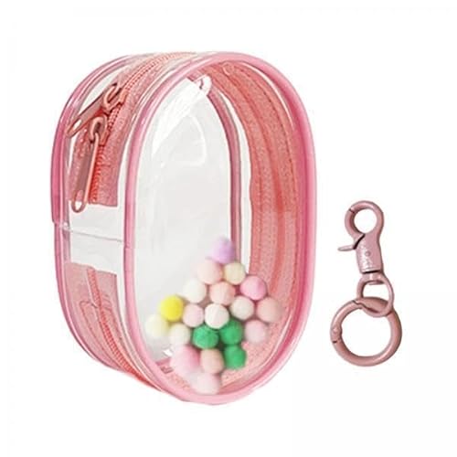 F Fityle 4 X Transparente Figuren Präsentationstasche mit Schlüsselanhänger, Transparente PVC Puppen Präsentationstasche, Kleine Puppen Aufbewahrungstasche, Mi von F Fityle