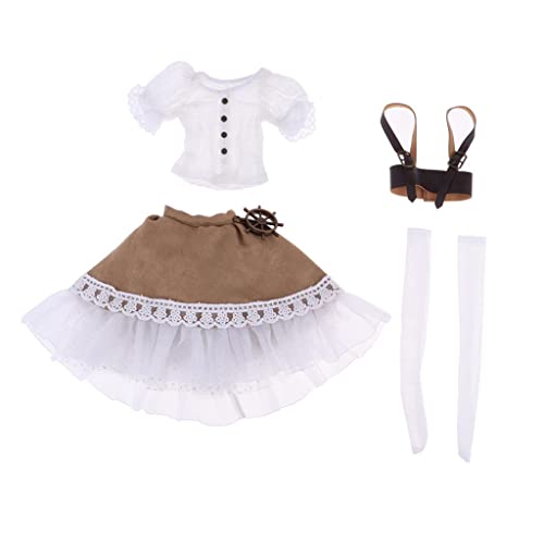 F Fityle 4-teiliges Outfit für 1/4 BJD MSD AS DZ Puppenmädchen mit Rock und Strümpfen F Fityle 4-teiliges Outfit für 1/4 BJD MSD AS DZ Puppenmädchen mit Rock und Strümpfen von F Fityle