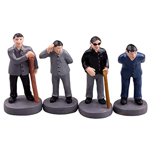 F Fityle 4-teiliges Simulations-Menschen-Figuren-Set, winzige Menschen, Menschen-Modell für DIY-Szene, Sandtisch, Züge, architektonische von F Fityle