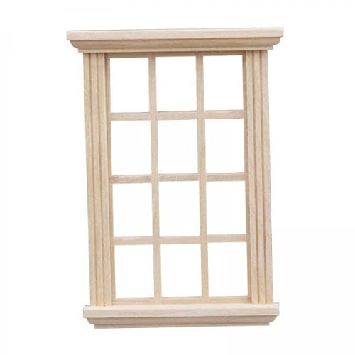 F Fityle 4X 1/12 Puppenhaus Fensterszenen Zubehör, Lebensszene, Rollenspiel, Mini Holzfenster, 12 Scheiben Fensterrahmenmodell für Jungen Im Alter von 4 bis 6 F Fityle 4X 1/12 Puppenhaus Fensterszenen Zubehör, Lebensszene, Rollenspiel, Mini Holzfenster, 12 Scheiben Fensterrahmenmodell für Jungen Im Alter von 4 bis 6 von F Fityle