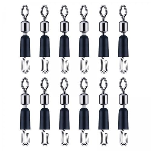 F Fityle 4X 12 Stücke Angeln Wirbel Kugellager Wirbel Angeln Haken Stecker Schnelle Sub Draht Verbindung Angeln Getriebe Zubehör von F Fityle