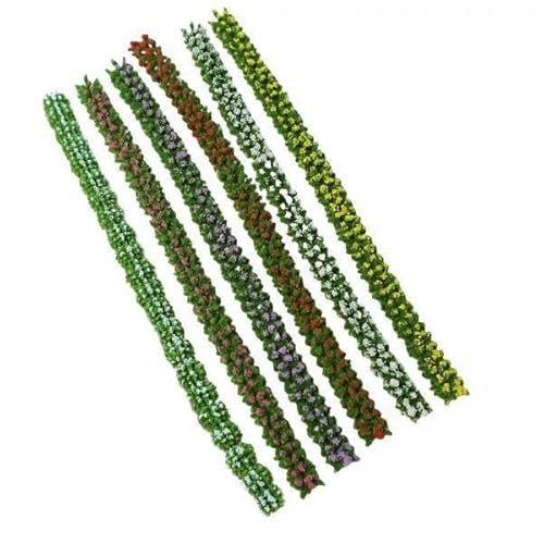 F Fityle 4X 6 Stück Miniatur Blumenstreifen für Modellbau Und Dioramen Farbenfrohe Vielfalt für Ihre Kreationen von F Fityle