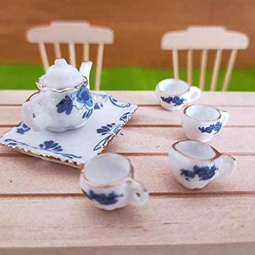 F Fityle 4X 6 Stücke 1/12 Puppenhaus Blau Und Weiß Porzellan Teeservice Miniatur Set Dekorative Accessoires F Fityle 4X 6 Stücke 1/12 Puppenhaus Blau Und Weiß Porzellan Teeservice Miniatur Set Dekorative Accessoires von F Fityle