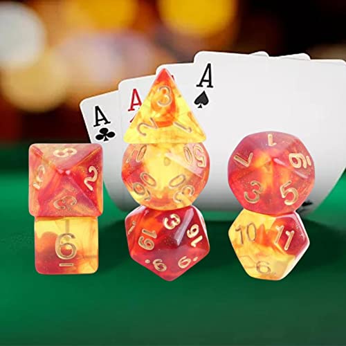 F Fityle 4X 7 X Polyedrische Würfel Aus Acryl, Partyspiel, Familienmitgliedntisch, Familienmitgliedntreffen, Party, Lustige Spiele, Geschenke für Freunde, Fami von F Fityle
