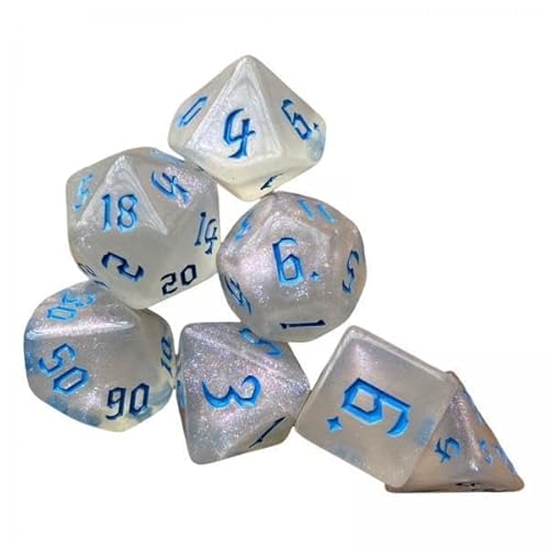 F Fityle 4X Gravierte Polyedrische Set Verschleißfest Multifunktional D8 D10 D12 D20 Spielzeug 7 Teilige Rollende Spiel für Tischspiele Partys von F Fityle