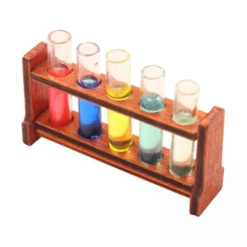 F Fityle 4X Puppenhaus Reagenzglas Im Maßstab 1:12, Holzmöbelmodell, Klassisches Rollenspielspielzeug, Miniatur Reagenzglas mit Halter für Puppenhauszubehör F Fityle 4X Puppenhaus Reagenzglas Im Maßstab 1:12, Holzmöbelmodell, Klassisches Rollenspielspielzeug, Miniatur Reagenzglas mit Halter für Puppenhauszubehör von F Fityle