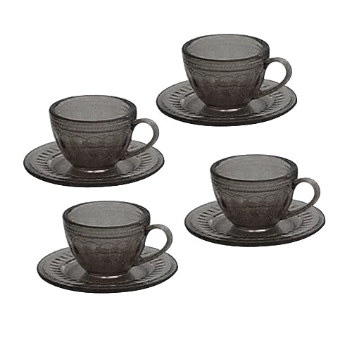 F Fityle 4er Set Miniatur Teetassen für Puppenhaus, Küchenzubehör, Dekoration, Modellbau, Grau von F Fityle