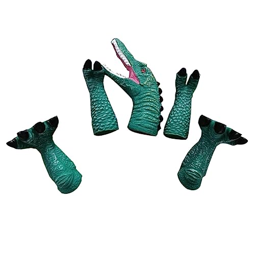 F Fityle 5 Stück Dinosaurier-Fingerpuppen, Spielzeug, Fingerspielzeug, Dekorationen, Tierköpfe, Fingerspielzeug für Kleinkinder, Rollenspielspielzeug, Spinosaurus von F Fityle