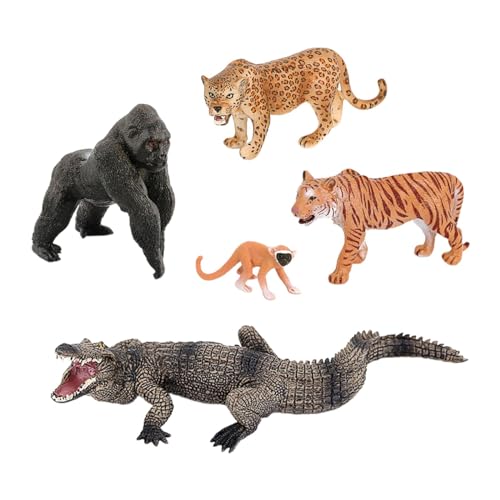 F Fityle 5 Stück Tierfiguren, Dschungeltierfiguren, Lehrmittel, fantasievolles Spielen, pädagogisches Lernspielzeug als Geschenk von F Fityle
