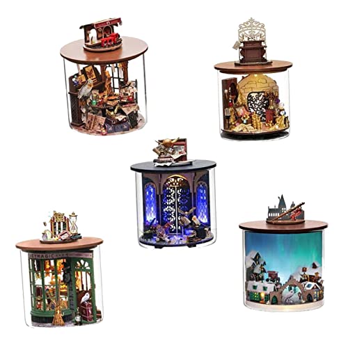 F Fityle 5 Stücke DIY Miniatur Puppenhaus Set für Flaschen - Kreatives Baukasten, Stil B von F Fityle