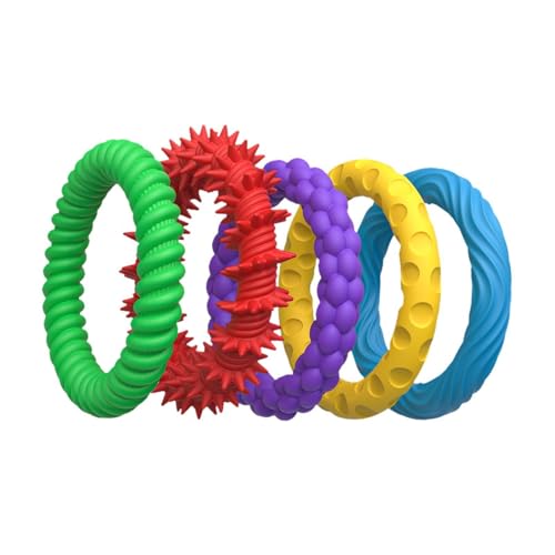 F Fityle 5 Stücke sensorische Armbänder für Kinder sensorisches Spielzeug weiches Stummes Spielzeug Ruhige sensorische Ringe für die Lagerung von, OPP von F Fityle