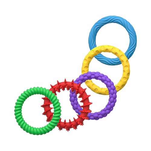 F Fityle 5 Stücke sensorische Armbänder für Kinder sensorisches Spielzeug weiches Stummes Spielzeug Ruhige sensorische Ringe für die Lagerung von, Verpackt von F Fityle