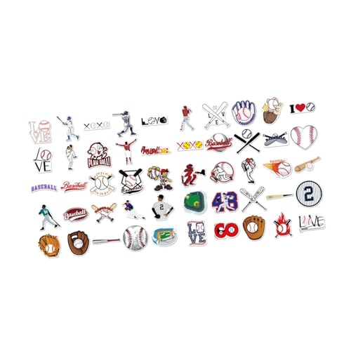 F Fityle 50pcs Baseball -Aufkleber Sportaufklärer Moderne Handwerk dekorative wasserdichte abnehmbare Laptop -Dekoration für Reisegepäck F Fityle 50pcs Baseball -Aufkleber Sportaufklärer Moderne Handwerk dekorative wasserdichte abnehmbare Laptop -Dekoration für Reisegepäck von F Fityle