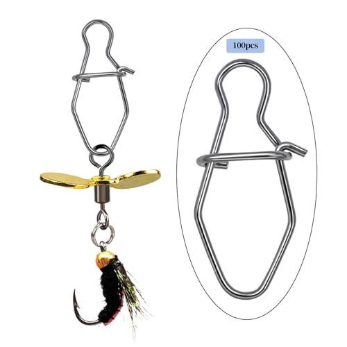 F Fityle 5X 100x Angeln Snap Lock Snap Wirbel Crankbait Snap Locken Snap Starke Schnell Ändern Angeln Clip Angelgerät Zubehör von F Fityle