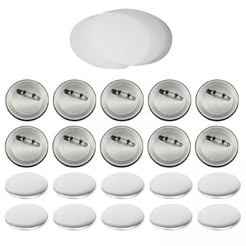 F Fityle 5X 10x Blanko Button Abzeichenteile, Blanko Button Pins Bulk, Weißblech Button Pin, Blanko Button Herstellungsmaterialien für Geschenke von F Fityle