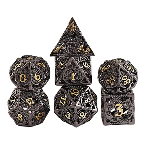 F Fityle 7 Teiliges Metall Würfel Set DND Würfel Set Polyhedral Metal D&D Würfel Set mit Tragebox und Zinklegierung mit Emaille für Rollenspiele Dungeons and Dragons F Fityle 7 Teiliges Metall Würfel Set DND Würfel Set Polyhedral Metal D&D Würfel Set mit Tragebox und Zinklegierung mit Emaille für Rollenspiele Dungeons and Dragons von F Fityle