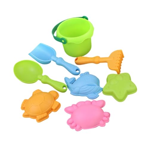 F Fityle 8-teiliges Strandspielzeug, Sandwerkzeuge, Spielzeug-Set, Eimer, und Rechen für Kinderaktivitäten, Jungen und Mädchen, GrÜn F Fityle 8-teiliges Strandspielzeug, Sandwerkzeuge, Spielzeug-Set, Eimer, und Rechen für Kinderaktivitäten, Jungen und Mädchen, GrÜn von F Fityle